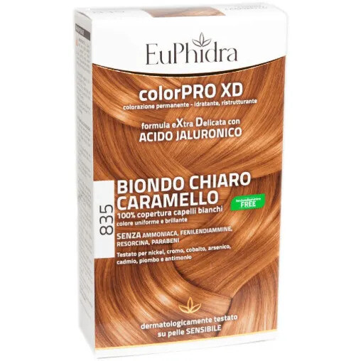 Euphidra Colorpro XD - 835 Biondo Chiaro Caramello - Tintura Per Capelli