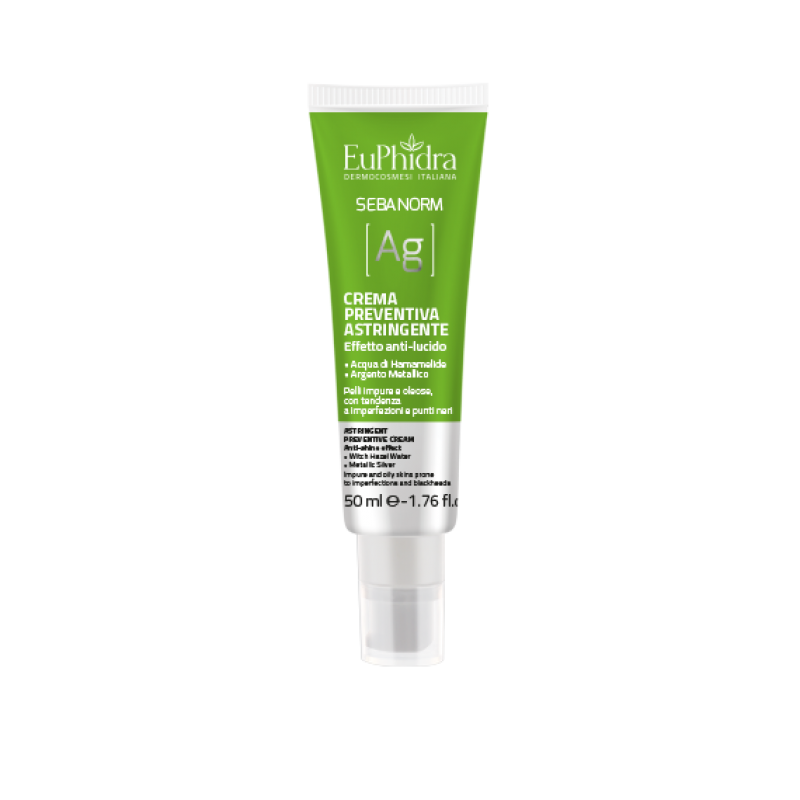 Euphidra Sebanorm Ag Crema Preventiva Astringente - Effetto Anti-lucido - 50ml