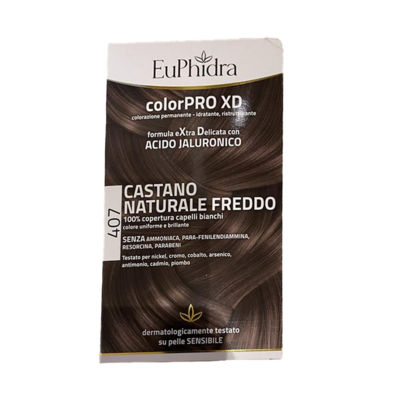 Euphidra Colorpro XD - 407 Castano Naturale Freddo - Tintura Per Capelli