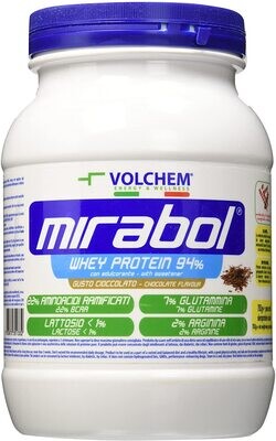 Mirabol Whey Protein 94 - Aroma Cioccolato - Proteine in Polvere - Barattolo 750g - Volchem