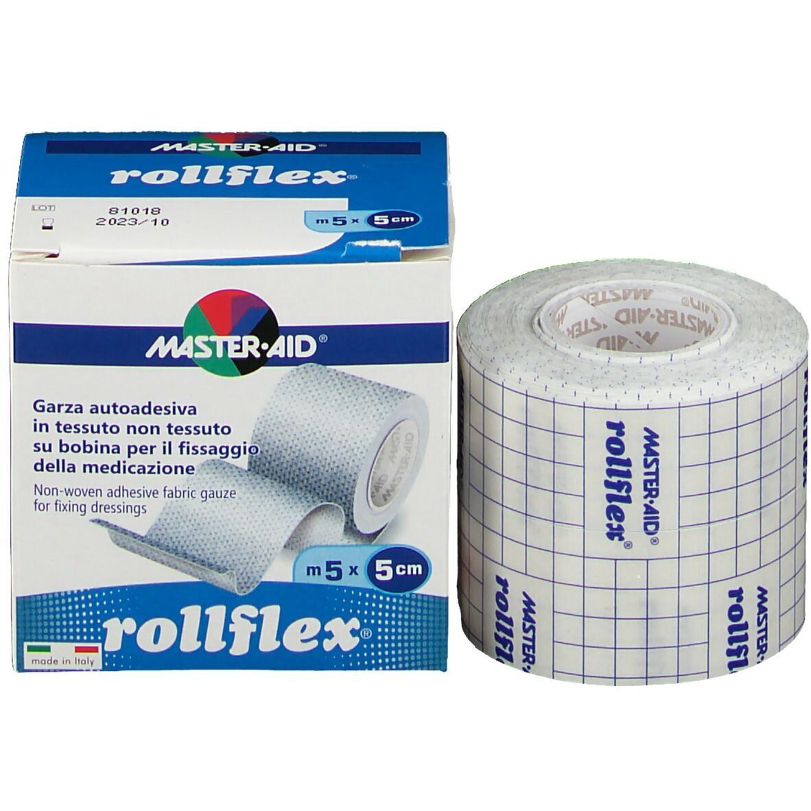 M-Aid Rollflex Cerotto - Garza Autoadesiva - m5x5cm