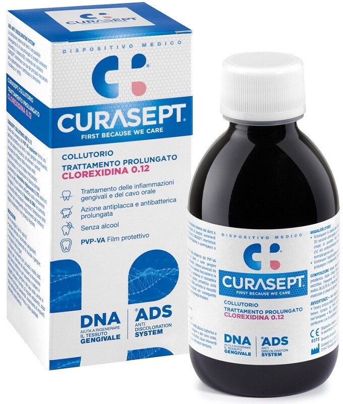 Curasept Colluttorio - 0,12 Clorexidina - Trattamento Prolungato - Ads+Dna - 200ml