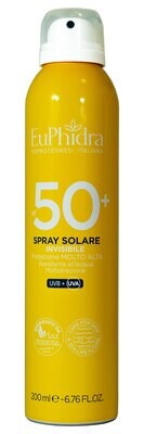 Euphidra Spray Solare Corpo Invisibile - Fattore Di Protezione 50+ - Protezione Molto Alta - 200ml