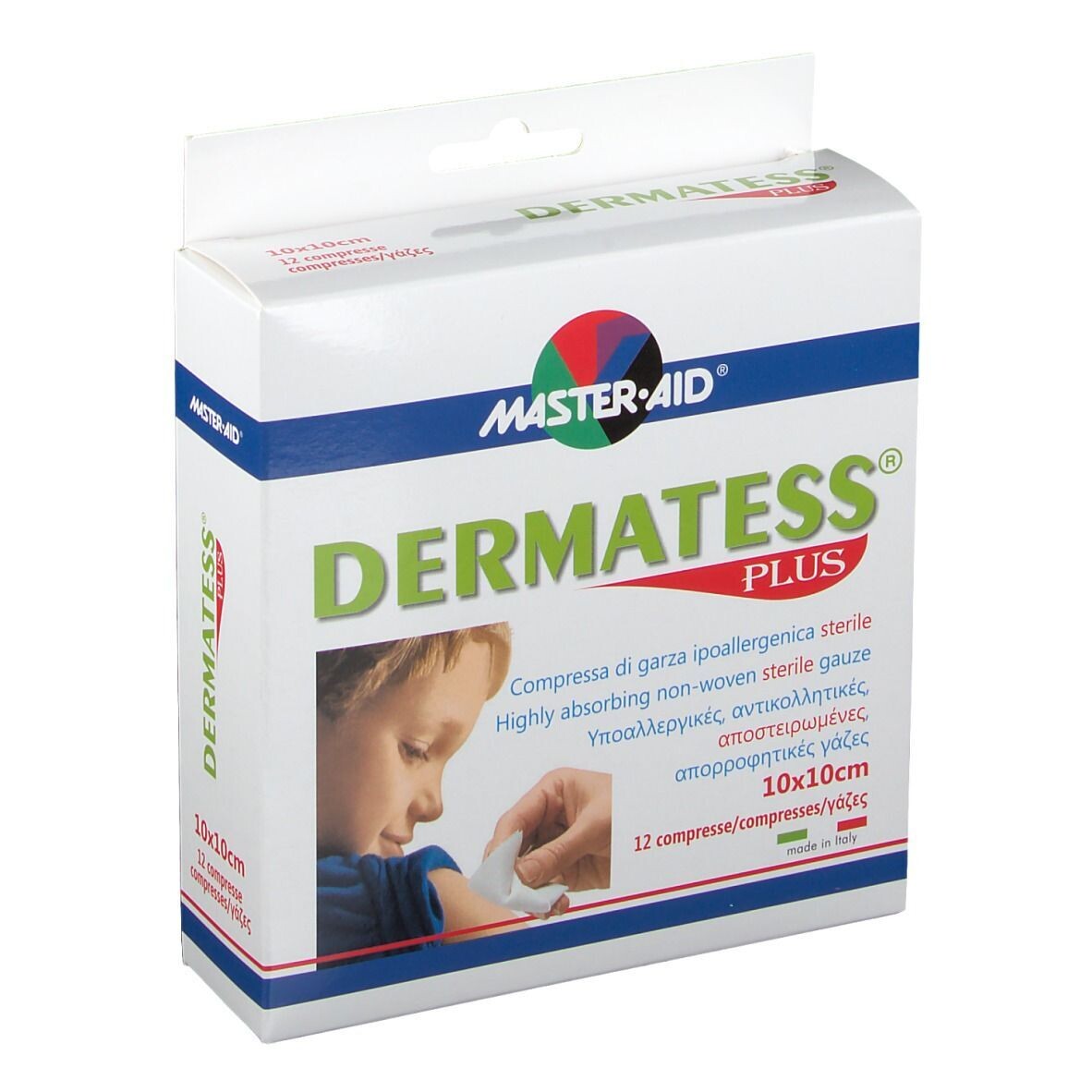 Dermatess Garza Plus 10x10 cm 12 Garze