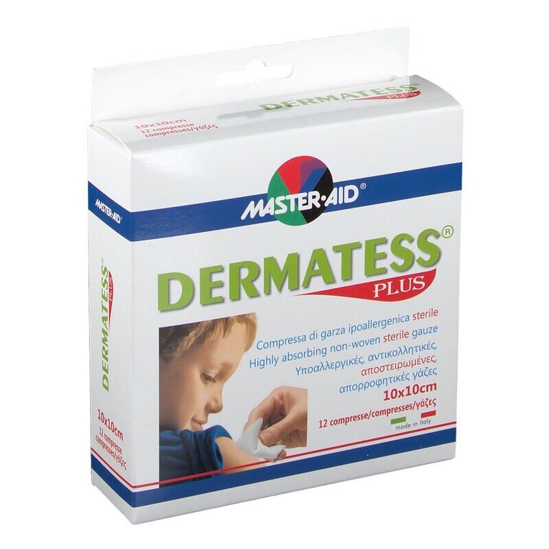 Dermatess Garza Plus 10x10 cm 12 Garze