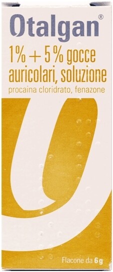 Otalgan Gocce Auricolari Soluzione 1% + 5% - Procaina e Fenazone - Flacone 6g