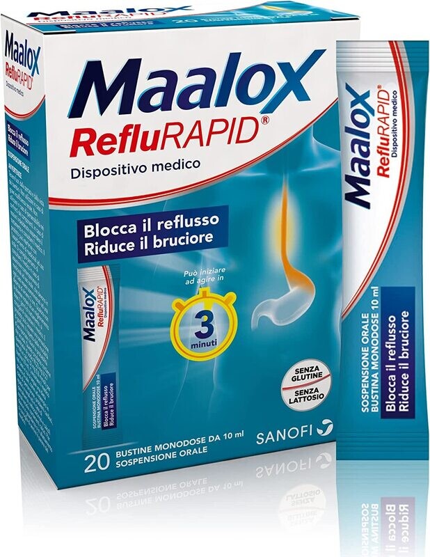 Maalox Reflurapid Sospensione Orale - 20 Bustine Monodose