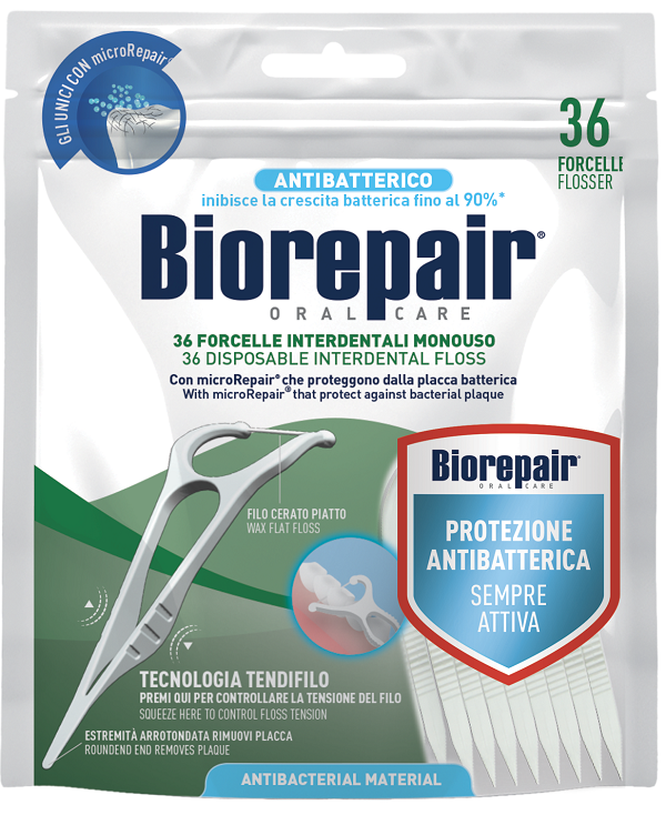 Biorepair Forcelle interdentali Antibatteriche - Confezione 36 pz