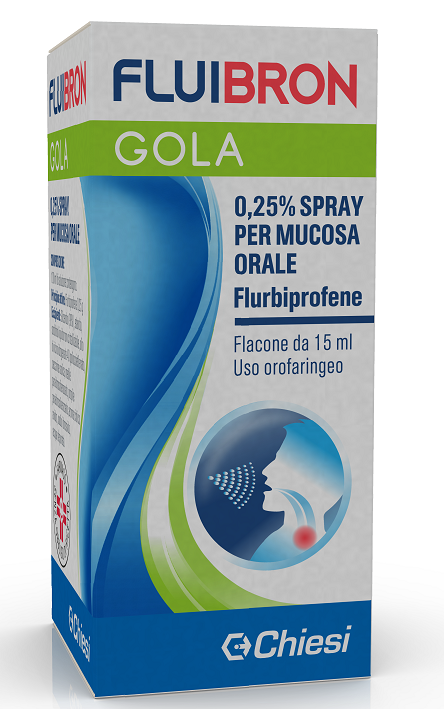 Fluibron Gola Spray Orale - 0,25% Flurbiprofene - Flacone 15ml
