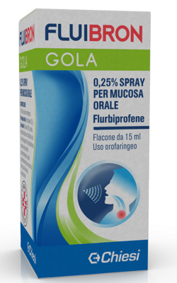 Fluibron Gola Spray Orale - 0,25% Flurbiprofene - Flacone 15ml