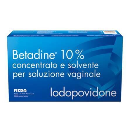 Betadine Soluzione Vaginale Disinfettante al 10% -  Confezione 5 falconi + 5 fiale + 5 canule