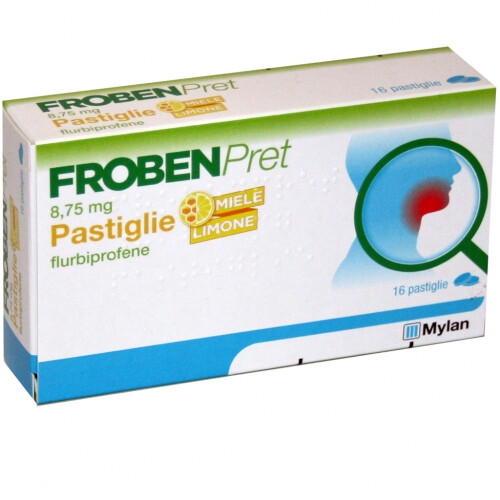 Frobenpret Limone e Miele - 8,75mg Flurbiprofene - 16 Pastiglie