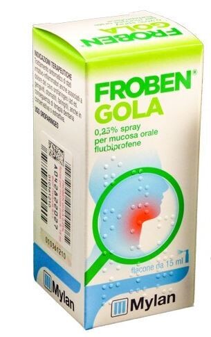 Froben Gola Spray Orale - 0,25% Flurbiprofene - Flacone 15ml