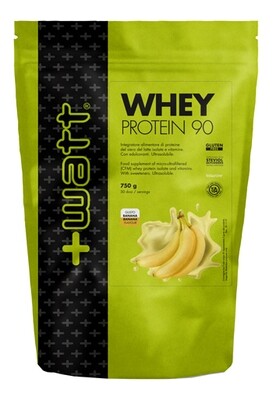 Whey Protein 90 - Aroma Banana - Proteine in Polvere - Doypack 750g - +Watt