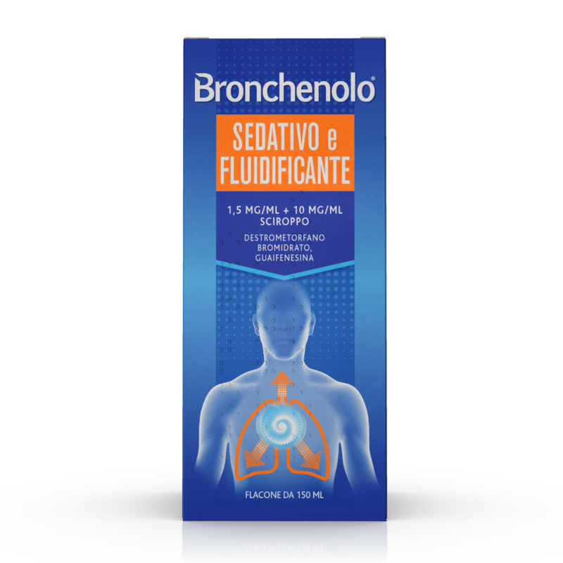 Bronchenolo Sedativo e Fluidificante Sciroppo - Gusto Arancia - Flacone 150 ml
