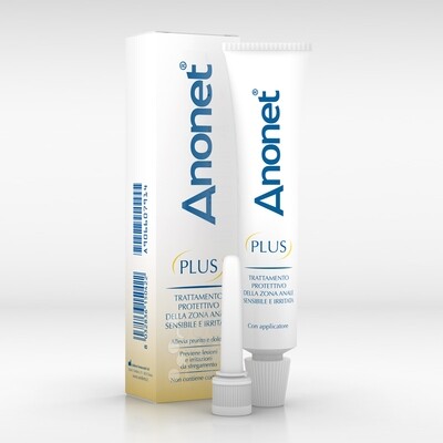 Anonet Plus Crema - Trattamento Protettivo della Zona Anale Sensibile e Irritata - Tubo 30g