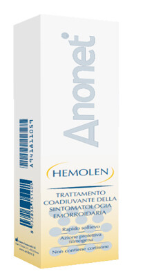 Hemolen Anonet Crema - Trattamento Coadiuvante della Sintomatologia Emorroidaria - Tubo da 30ml + apllicatore