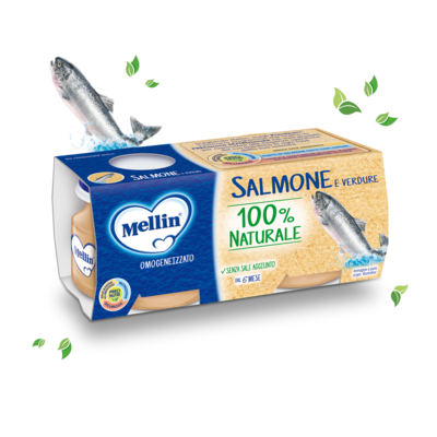 Mellin Omogeneizzato Salmone - 4 Vasetti 80g