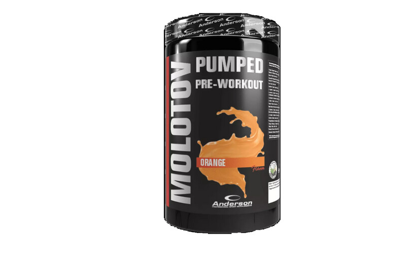 Molotov Pumped Pre-Workout Anderson Integratore Alimentare Gusto Arancia Barattolo 600 G