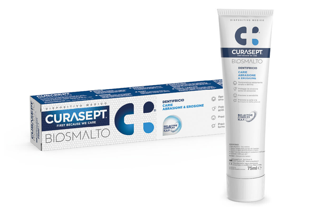 Curasept Biosmalto - Dentifricio Protezione Carie Abrasione e Erosione - 75ml