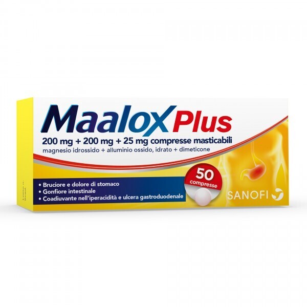 Maalox Plus - 50 Compresse Masticabili