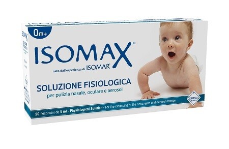 Isomax Soluzione Fisiologica - Pulizia Naso, Occhi e Aerosol - 20 Flaconcini Monodose 5ml