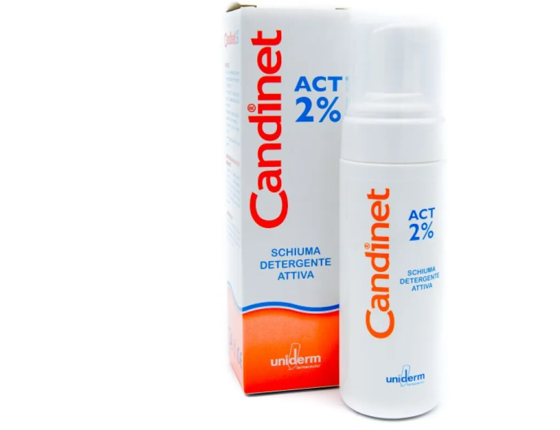 Candinet Act 2% - Schiuma detergente attiva a pH acido - Flacone 150 ml