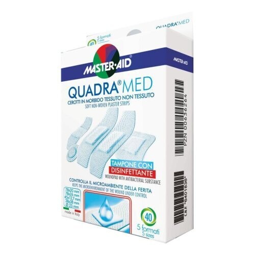 M-Aid Quadra Med - 40 Cerotti Assortiti - 5 Formati