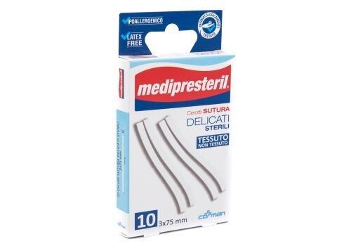 Cerotti Sutura Delicati Sterili Medipresteril 3x75mm - Confezione 10 pz
