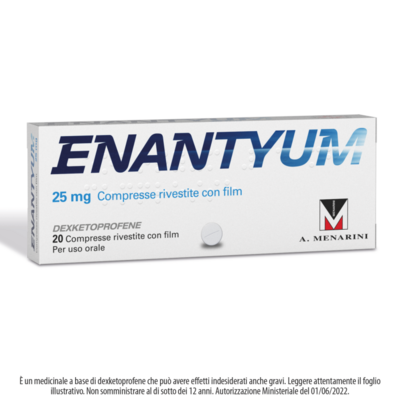 Enantyum 25mg Dexketoprofene - 20 Compresse Rivestite