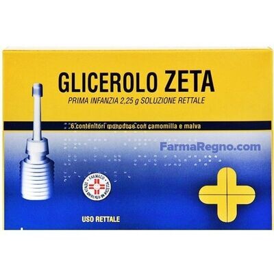 Glicerolo Zeta Prima Infanzia 2,25g - 6 Contenitori Monodose con Camomilla e Malva