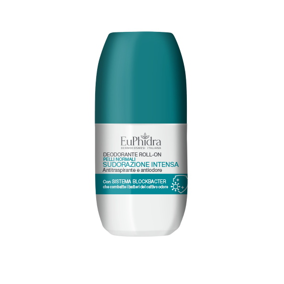 Euphidra Deo Roll On - Pelli Normali - Sudorazione Intensa - Antitraspirante e Antiodore - 50ml