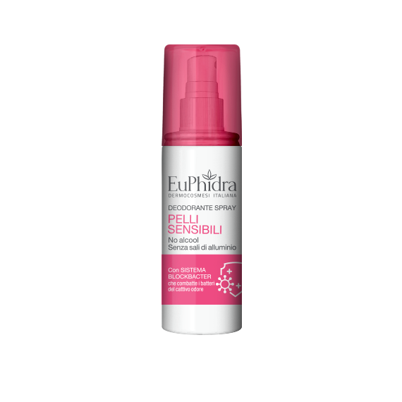 Euphidra Deo Spray Pelli Sensibili - No Alcool - Senza Sali di Alluminio - 100ml