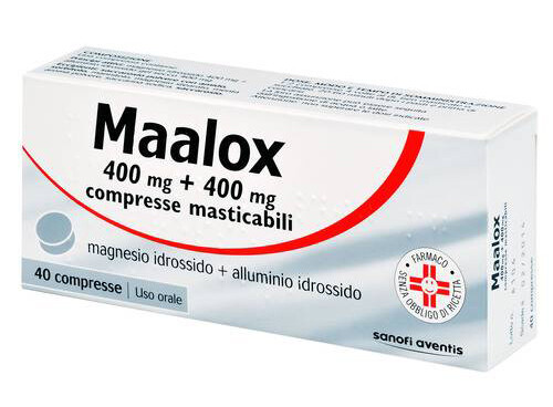 Maalox 400mg+400mg - 40 Compresse Masticabili