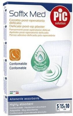 Cerotto Pic Soffix Med post-operatorio delicato 10x15cm - Confezione 5 pz