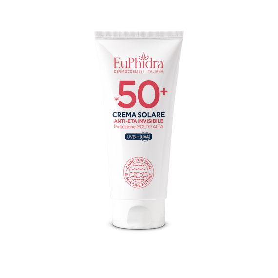 Euphidra Crema Solare Viso Invisibile Anti-et� - Fattore Di Protezione 50+ - Protezione Molto Alta - 50ml