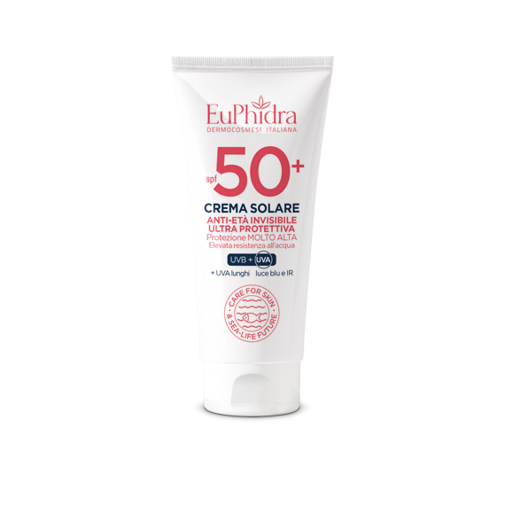 Euphidra Crema Solare Viso Anti-Et� Ultra Protettiva - Fattore Di Protezione 50+ - Protezione Molto Alta - 50ml