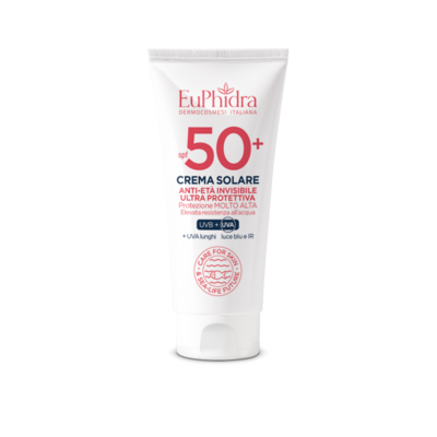 Euphidra Crema Solare Viso Anti-Et� Ultra Protettiva - Fattore Di Protezione 50+ - Protezione Molto Alta - 50ml