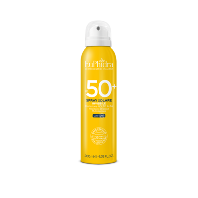 Euphidra Spray Solare Invisibile Corpo - Fattore di Protezione 50+ - Protezione Molto Alta - 200ml