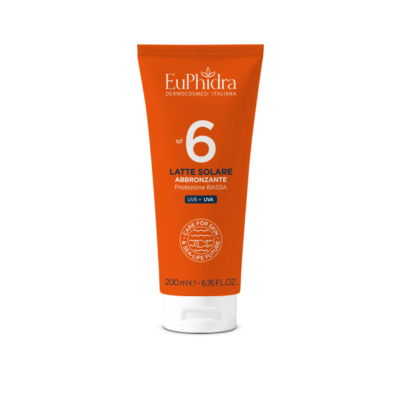 Euphidra Latte Solare Abbronzante Corpo - Fattore Di Protezione 6 - Protezione Bassa - 200ml