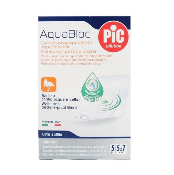 Aquabloc Pic Cerotto Post-Operatorio Impermeabile 5x7mm - Confezione 5 pz