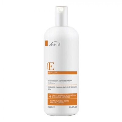 Vebix Phytamin Bagnoschiuma Doccia con Olio Argan - Setificante - Flacone 1000 ml