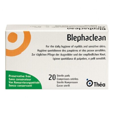 Blephaclean Garze Oculari - Garza sterile per l&#39;igiene delle palpebre - Confezione 20 Salviette