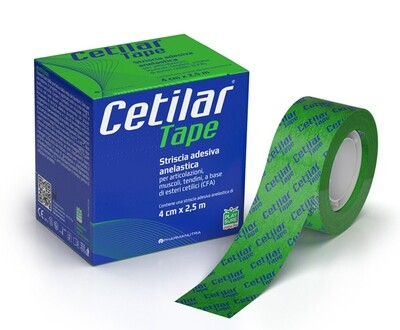 Cetilar Tape Striscia Adesiva Anelastica - 4cm x 2,5m