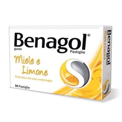 Benagol Miele e Limone - Antisettico del Cavo Orale - 36 Pastiglie