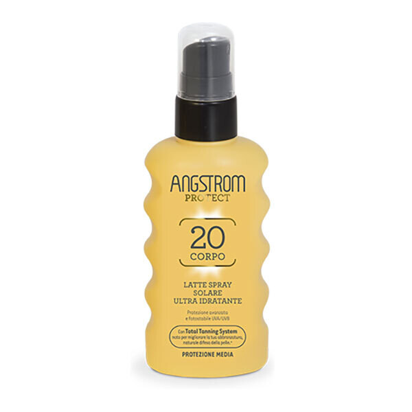 Angstrom Protect Latte Spray Solare Corpo Ultra Idratante - Fattore Di Protezione 20 - 175ml