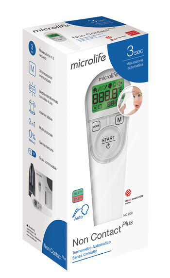 Microlife Termometro Non Contact Plus - Termometro Frontale Automatico Senza Contatto NC 200 Plus