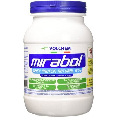 Mirabol Whey Protein 97% - Aroma Natural (Neutro) - Proteine in Polvere - Barattolo 750g - Volchem