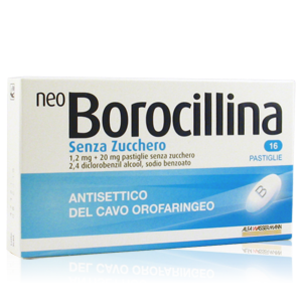 Neoborocillina Senza Zucchero - Antisettico del Cavo Orale - 16 Pastiglie