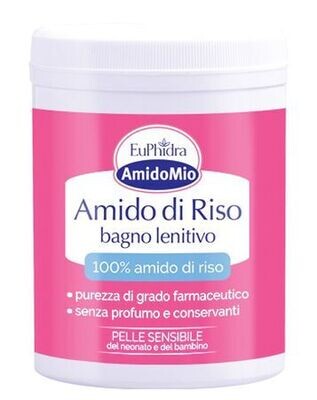 Euphidra Amido Mio Polvere - Amido di Riso Bagno Lenitivo - Polvere 200g Euphidra Amido Mio Polvere - Amido di Riso Bagno Lenitivo - Polvere 200g